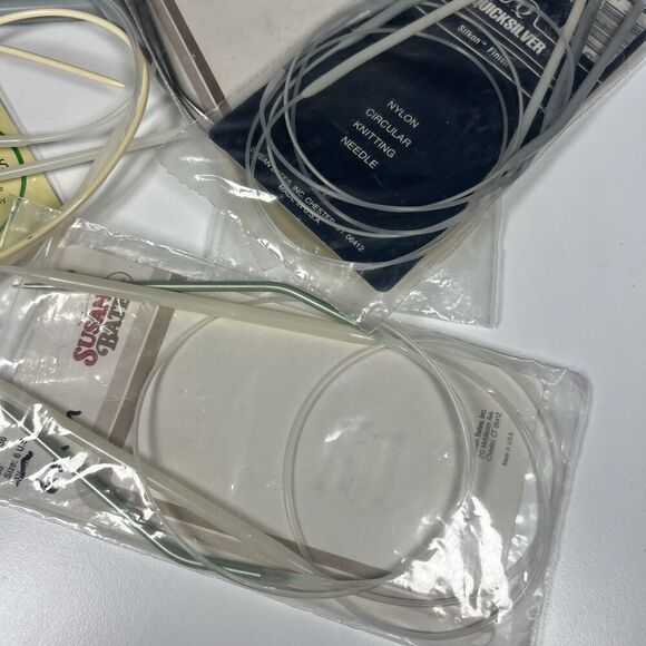 Lot of 21 Vintage Circular Knitting Needles Various Sizes Susan Bates And Others - Picture 7 of 8